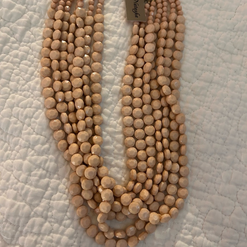Natasha Couture Cream Multi-Strand Necklace